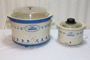 lot 126 image: Kitchen EssentialsRival Crock-Pot Stoneware 4 Qt. and 1 Qt. Slow-Cooker