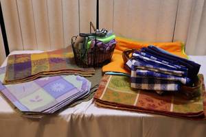 lot 128 image: Entertaining EssentialsTable Linens in Various Colors and Themes...