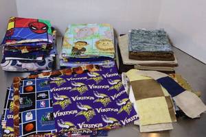 lot 159 image: Quilting Sewing Bulk FabricsToddler Boy Sports Character