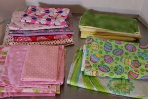 lot 161 image: Quilting Sewing Bulk FabricsEaster Spring Valentines Hearts Flowers