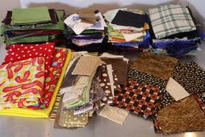 lot 164 image: Quilting Sewing Bulk Fabricswith Project Started