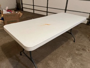 lot 10A image: Lifetime 6-Foot Collapsible Table...