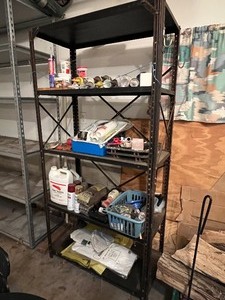 lot 109B image: Metal Shelving Storage Unit...Contents NOT included