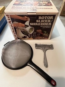 lot 36C image: Rotor Slicer Shredder, Strainer Etc