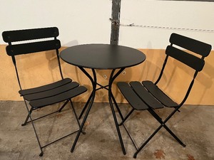 lot 15C image: Three-Piece Bistro Set wAdditional Cushions...