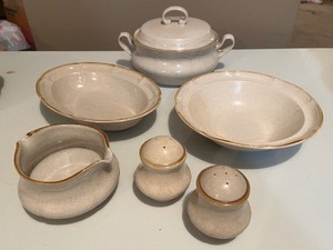 lot 20B image: Collectible Vintage Stoneware Dishes...