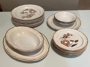 lot 20D image: Collectible Vintage Stoneware Dishes...