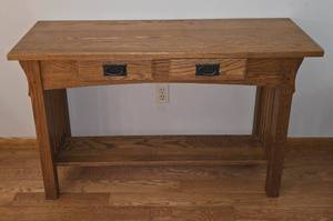 lot 15 image: Versatile Penns Creek Furniture Company Oak Console Table