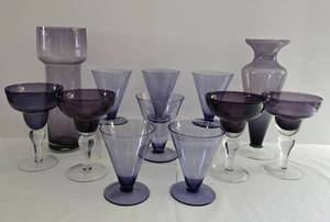 lot 43 image: Lovely Lavender Glassware