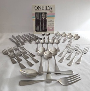 lot 46 image: Oneida Colonial Boston Flatware Grouping, Including New in Box