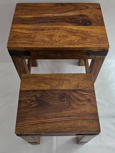 lot 47 image: Pair of Oak Nesting Tables