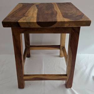 lot 48 image: Unique Multi-Tone Wooden Stool