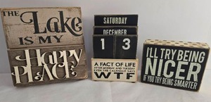 lot 66 image: Group of Wooden Wall Plaques