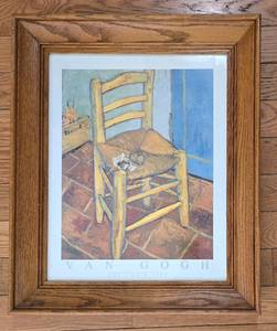lot 70 image: Framed Van Gogh The Chair 1888 Print
