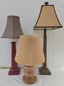 lot 115 image: Three Modern Table Lamps