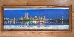 lot 123 image: Framed New York City Skyline Puzzle