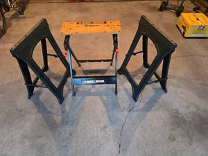 lot 139 image: Black & Decker Workmate Portable Project Center & Vice  Pair of Saw Horses