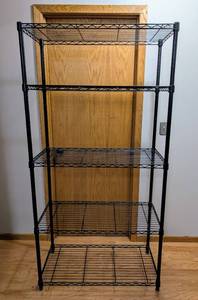 lot 79 image: Black Metal Storage Shelf