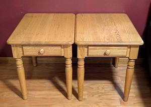 lot 80 image: Pair of Oak Side Tables