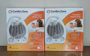 lot 83 image: Pair of Comfort Zone Compact Space Heaters