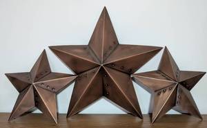 lot 90 image: Decorative Bronze Metal Wall Stars