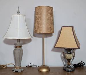lot 102 image: Three Decorative Table Lamps
