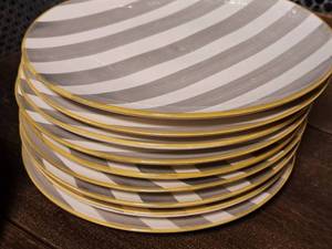 lot 946 image: Lot of (9) 10-12 Plates Hand Made Finish by Cmg