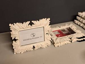 lot 986 image: Lot of (3) Ornate Picture Frames (White)