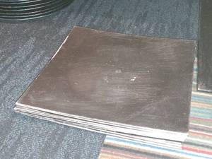 lot 999 image: Lot of (8) 12 Plastic Square Chargers by 10 Strawberry Street (Silver)