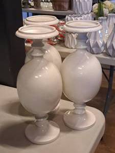 lot 1093 image: Lot of (3) 15-12 Round Display Pedestals
