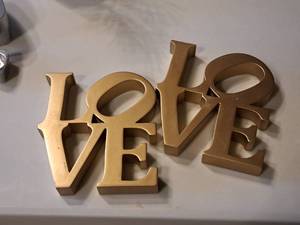 lot 1107 image: Lot of (2) LOVE logo SignPlaque