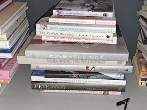 lot 1125 image: Lot of (12) Assorted Wedding Books - Wedding Details, Wedding Inspirations, InStyle Weddings, Wedding Flowers, Fantasy Weddings, The Wedding Experience and more