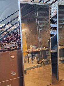 lot 261 image: Metal Framed Wall Mirror 30-34x77-14