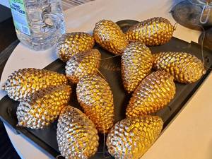 lot 1169 image: Lot of (12) Pine Cone Ornaments