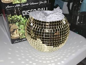 lot 1568 image: Lot of (2) 6 Disco Ball Planters (Rose Gold)