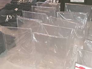 lot 1573 image: Lot of (10) Acrylic Display Stands 8-12x11-12 (Clear)