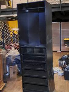 lot 159 image: Storage Cabinet with Hanger Rod 6-drawer