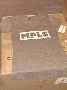lot 1581 image: Lot of (5) Bminx District� Size Medium V-Neck T-Shirts (GreyWhite)