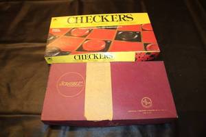 lot 40 image: Scrabble and Checkers Board Games Set
