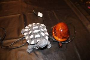 lot 65 image: Pair of Turtle-Shaped Night Lights with Electrical Cords