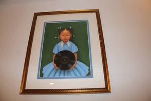 lot 93 image: Framed Artwork by George Hunt with Record