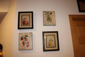 lot 142 image: Set of 4 Fruit and Herb Framed Prints