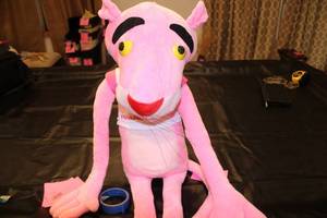 lot 158 image: Large Pink Panther Plush Toy