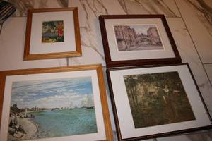 lot 181 image: Collection of 4 Framed Art Prints Featuring Scenic and Architectural Themes