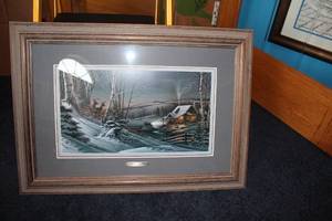 lot 234 image: Framed Artwork Evening with Friends by Artist Risner