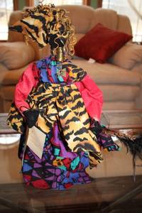 lot 286 image: Handcrafted Zenobias African-Inspired Cloth Doll