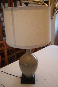 lot 329 image: Elegant Table Lamp with Beige Shade