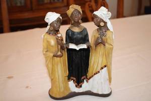 lot 337 image: African Figurine Trio with Symbolic Objects