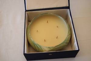 lot 350 image: Large Northern Lights at Home 5-Wick Scented Candle in Decorative Bowl