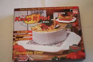 lot 387 image: Keep It Hot Microwaveable Hot Plate - Granite Core